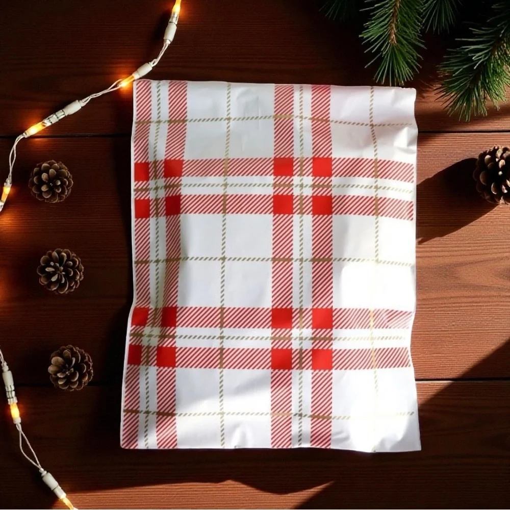 Christmas Plaid 6x9 Poly Mailer Pack of 50